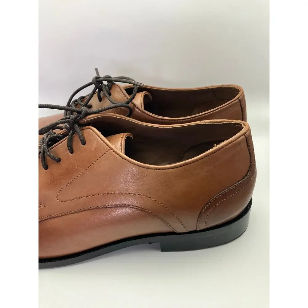 New Rockport Men's Plain Toe Oxford's with Perf‎ Tan 10.5 Leather Luxury Classic